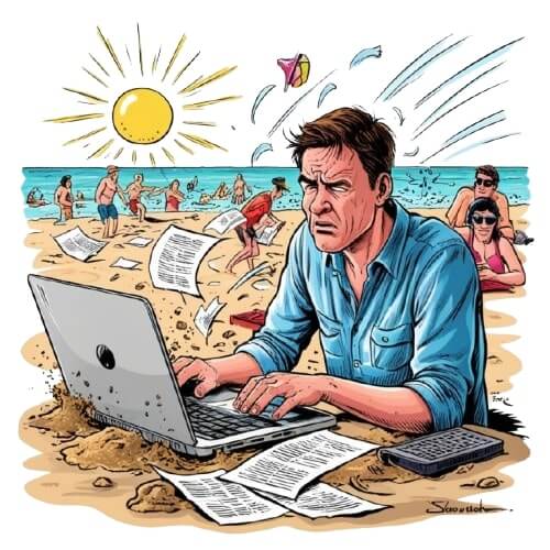 Why working on the beach isn’t as convenient as it seems